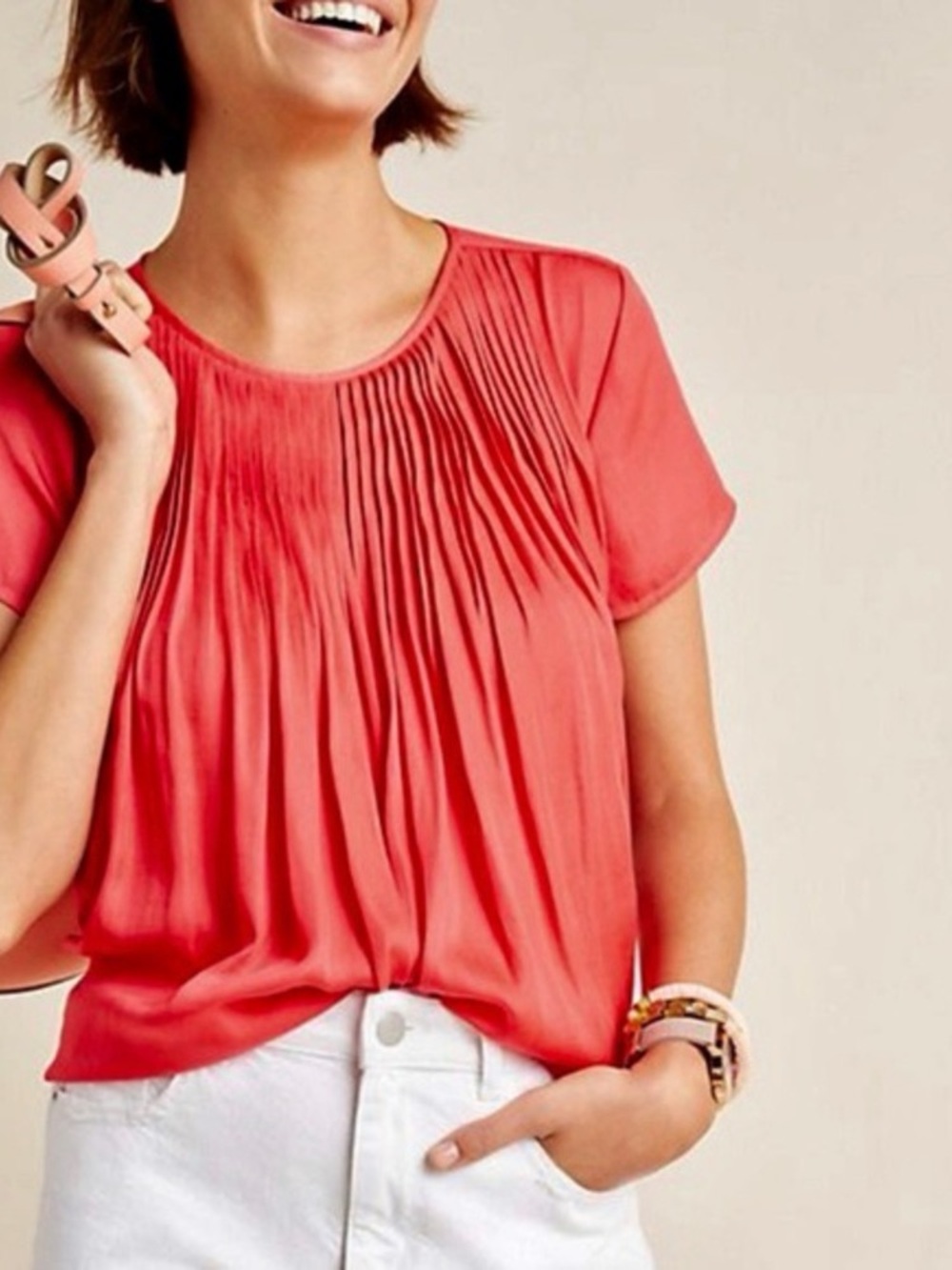 Anthropologie Dolan Left Coast Collection "Pilar" Pleated Top. Size S